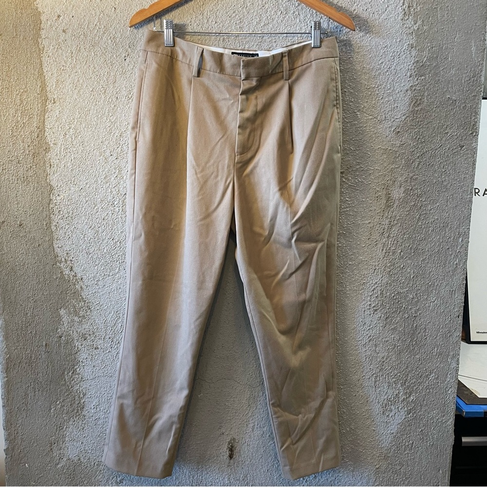 Tan Chino Pants with Classic Straight-Leg Cut